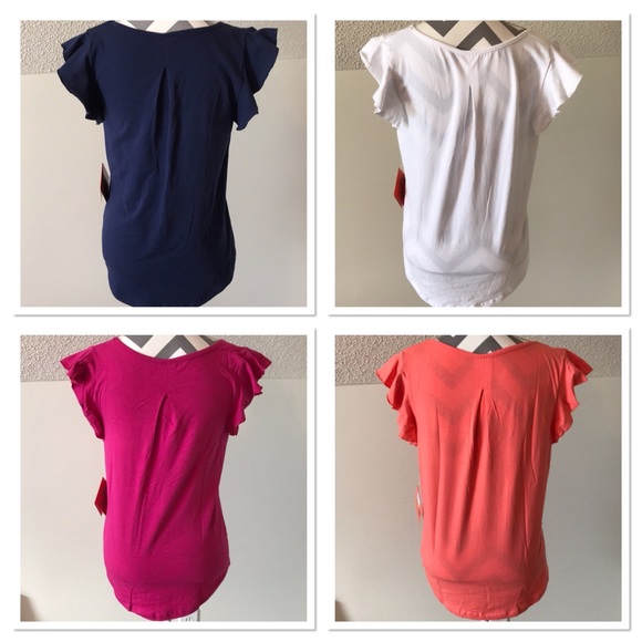 🚨CLOSET CLOSING🚨 Ruffle Sleeve Tee - Picture 4 of 5